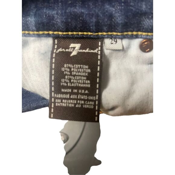 7 For All Mankind Womens Blue Full-Length Straight Leg Jeans Size 29 - Picture 5 of 9